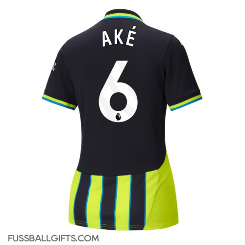 Manchester City Nathan Ake #6 Fußballbekleidung Auswärtstrikot Damen 2024-25 Kurzarm